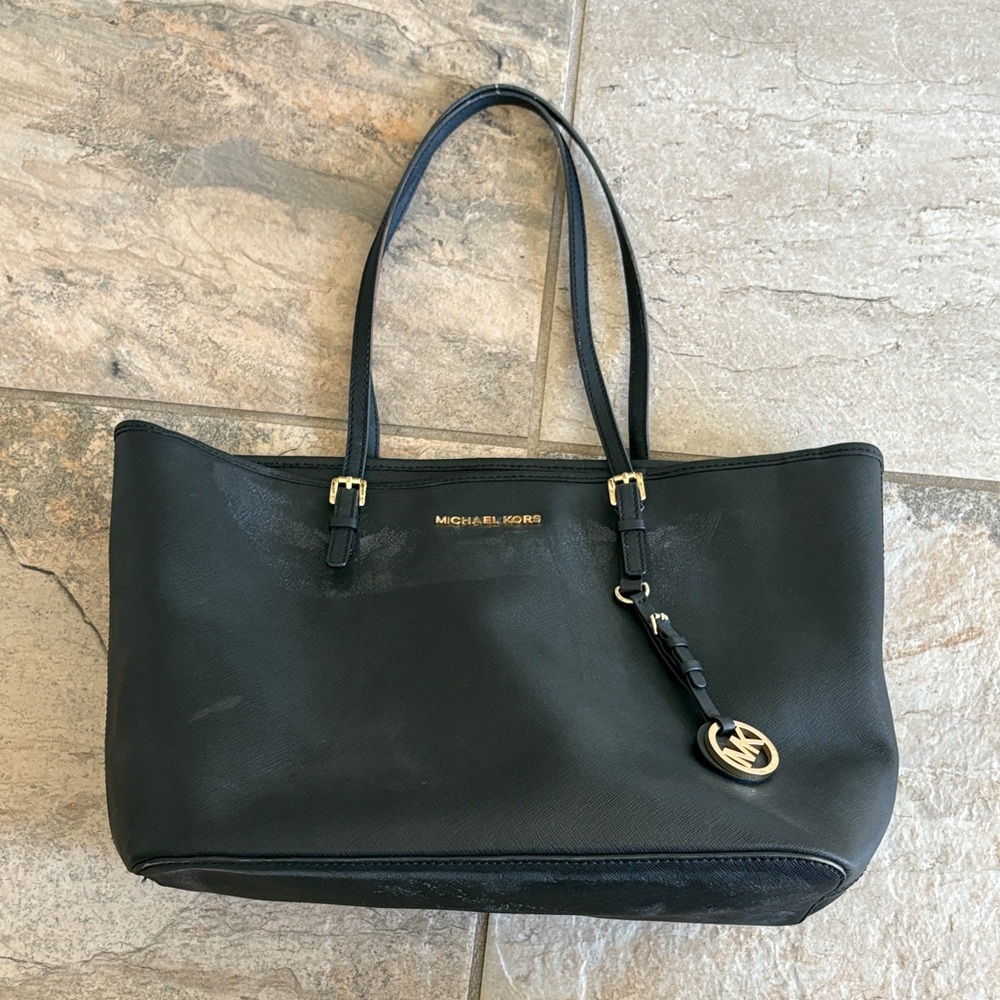 Michael Kors Black Leather Tote